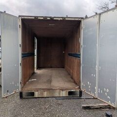 ♪八街A区SP82♪物置♪コンテナ♪訳有♪スライドドア付♪アルミ箱♪の画像
