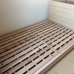 ニトリ セミダブルベッド BENT /ベント コイルスプリング マットレス フィルザⅡ セットで！ すのこベッド 中古品 ④の画像