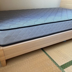 ニトリ セミダブルベッド BENT /ベント コイルスプリング マットレス フィルザⅡ セットで！ すのこベッド 中古品 ④の画像