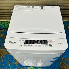 2024年製 Hisense 全自動電気洗濯機 5.5kg HW-K55E ハイセンス 25L 北TO1の画像