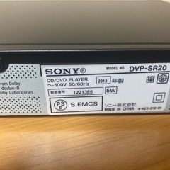 SONY DVDプレーヤーの画像