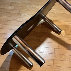 *お話し中【無料】大理石風 豆型ローテーブルの画像