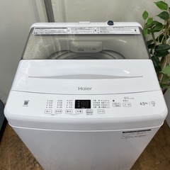 R504 ☀️ 2023年製の高年式♪ Haier 洗濯機（洗濯4.5㎏) JW-U45A ⭐ 動作確認済 ⭐ クリーニング済の画像