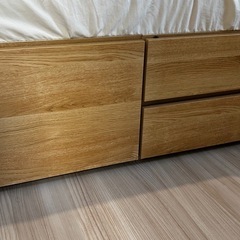 【格安】【美品】ニトリ ベッドフレーム 棚コンセント付きの画像