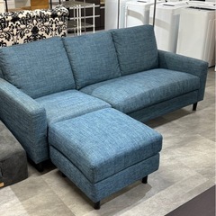 ニトリ ソファ Nポケット A オットマン付きの画像