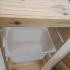 リユースのサカイ栃木店★ジモティ割あり★  棚 ベージュ W44×D30×H91 クリーニング済み TC12063の画像