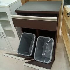 リユースのサカイ栃木店★ジモティ割あり★  キッチンラック ダークブラウン W47×D35×H84.5 クリーニング済み TC12066の画像