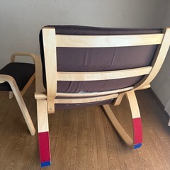 不二貿易　ロッキングチェア　ゆらゆら椅子　オットマン付きの画像
