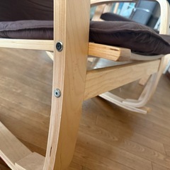 不二貿易　ロッキングチェア　ゆらゆら椅子　オットマン付きの画像