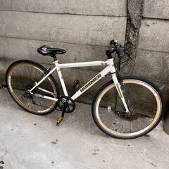 HUMMER ハマー クロスバイク 700×32C ホワイト×ゴールド ジャンクの画像