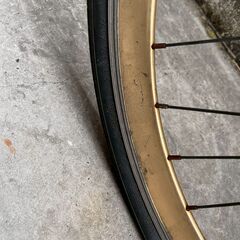 HUMMER ハマー クロスバイク 700×32C ホワイト×ゴールド ジャンクの画像