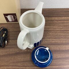 【お売りします】 矢野電産　HOT-POT　陶器製　電気ポット　0.5Lの画像