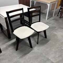 ニトリ 身長式ダイニングセット 椅子2脚 ベンチの画像