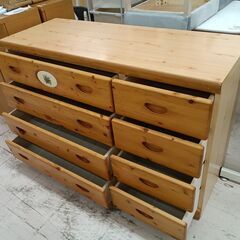 リユースのサカイ栃木店★ジモティ割あり★  チェスト ライトブラウン W119×D45×H78 クリーニング済み TC12068の画像