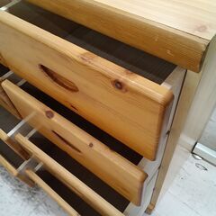 リユースのサカイ栃木店★ジモティ割あり★  チェスト ライトブラウン W119×D45×H78 クリーニング済み TC12068の画像