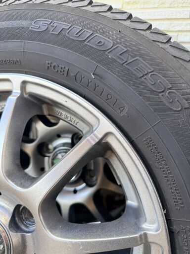 中古スタッドレスタイヤ＋ホイール　4本セット　145/80R13