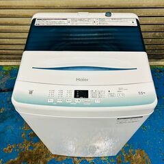 2023年製 Haier 全自動電気洗濯機 5.5kg JW-U55HK ハイアール 25L 北TO1の画像
