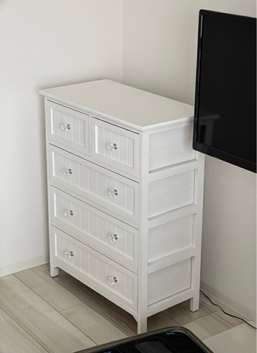 木製チェスト白 (kn) 千代田の収納家具《タンス、衣類収納》の中古