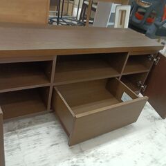 リユースのサカイ栃木店★ジモティ割あり★  TV台 ブラウン W120×D39×H48 クリーニング済み TC12069の画像