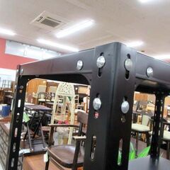 スチールラック 5段 幅88×奥行45×高さ180cm ブラック系 シェルフ スチール棚 収納棚 収納家具 苫小牧西店の画像