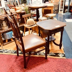 ヴィンテージ　アンティーク　ナガノインテリア　木製チェアの画像