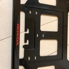 ホンダ 純正　ナンバーフレーム　ベルリナブラック　 HONDA フロント　美品の画像