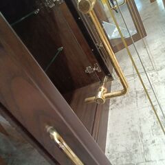 リユースのサカイ栃木店★ジモティ割あり★  チェスト ダークブラウン W149×D46.5×H88.2 クリーニング済み TC12071の画像