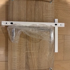 洗濯機裏ラック　突っ張り式　木目　3段の画像