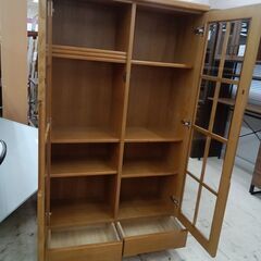 リユースのサカイ栃木店★ジモティ割あり★  キャビネット ライトブラウン W90×D35×H160 クリーニング済み TC12072の画像