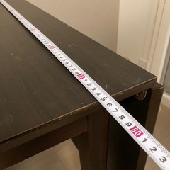 【無料】伸縮可能 ダイニングテーブル ダークブラウンの画像