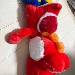 スーパーマリオ 特大サイズ クタッとぬいぐるみ ヨッシー　赤の画像