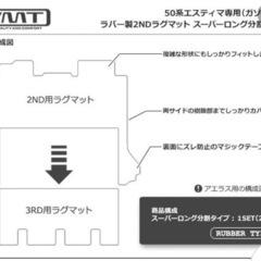 [車種専用希少]　TOYOTAエスティマ50アエラス　ymt フロアマットの画像