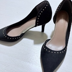 レディースパンプス　スエード調　美品の画像