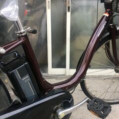 地域限定送料無料　ヤマハ　パス　ナチュラ　XLスーパー　アシスト最強モデル　12,3AH　子供乗せ　茶　アシスタ　ビビ　神戸　電動自転車　の画像