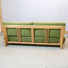 朝日木材加工のブランドBOSCO(ボスコ)の2P Living Sofaです！ニヤトー無垢材の天然木ならではの木目はナチュラルな北欧スタイルインテリアやカフェ風インテリアと良く合う2人掛けソファ♪ の画像