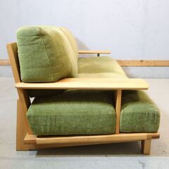 朝日木材加工のブランドBOSCO(ボスコ)の2P Living Sofaです！ニヤトー無垢材の天然木ならではの木目はナチュラルな北欧スタイルインテリアやカフェ風インテリアと良く合う2人掛けソファ♪ の画像