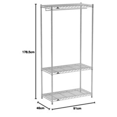 3段メタルラックの画像