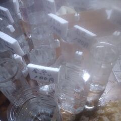 ボトル入りメダカ(4匹)、金魚(3匹)、ドジョウ(3匹)、ヌマエビ(20匹以上)、タナゴ(2匹)追加品出ししました。の画像