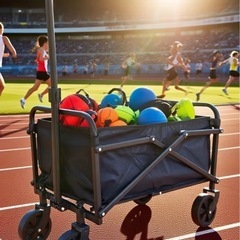 小回りが効いて軽い　ミニ折りたたみ式カート 60cm 荷物を入れて移動もらくらくの画像