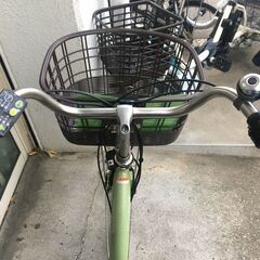 地域限定送料無料　ヤマハ　パス　ナチュラ　12,8AH　子供乗せ　緑系　アシスタ　ビビ　神戸市　電動自転車　の画像