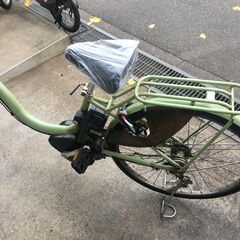 地域限定送料無料　ヤマハ　パス　ナチュラ　12,8AH　子供乗せ　緑系　アシスタ　ビビ　神戸市　電動自転車　の画像