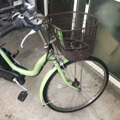 地域限定送料無料　ヤマハ　パス　ナチュラ　12,8AH　子供乗せ　緑系　アシスタ　ビビ　神戸市　電動自転車　の画像