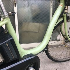 地域限定送料無料　ヤマハ　パス　ナチュラ　12,8AH　子供乗せ　緑系　アシスタ　ビビ　神戸市　電動自転車　の画像