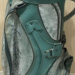 oj4149k 本間グルフ ゴルフバッグ グリーン 現状品の画像