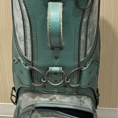 oj4149k 本間グルフ ゴルフバッグ グリーン 現状品の画像