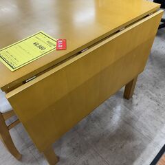 J3388　【リユースのサカイ柏店】　拡張式　ダイニングテーブルセット　椅子2脚付の画像