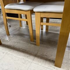 J3388　【リユースのサカイ柏店】　拡張式　ダイニングテーブルセット　椅子2脚付の画像