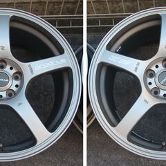 希少 ガリ傷なし 鍛造 BRIDGESTONE プロドライブ GC-05F 17インチ 7.5J +48 PCD100 5H 4本 BRZ 86 プリウス レガシィ インプレッサ CT200h カローラの画像
