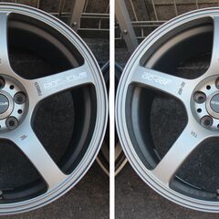 希少 ガリ傷なし 鍛造 BRIDGESTONE プロドライブ GC-05F 17インチ 7.5J +48 PCD100 5H 4本 BRZ 86 プリウス レガシィ インプレッサ CT200h カローラの画像