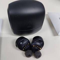 【良品】audio-technica SOLID BASS/ATH-CKS50TW/ワイヤレスイヤホン/ブラックの画像